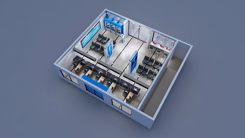 黨建展廳服務大廳效果圖設計